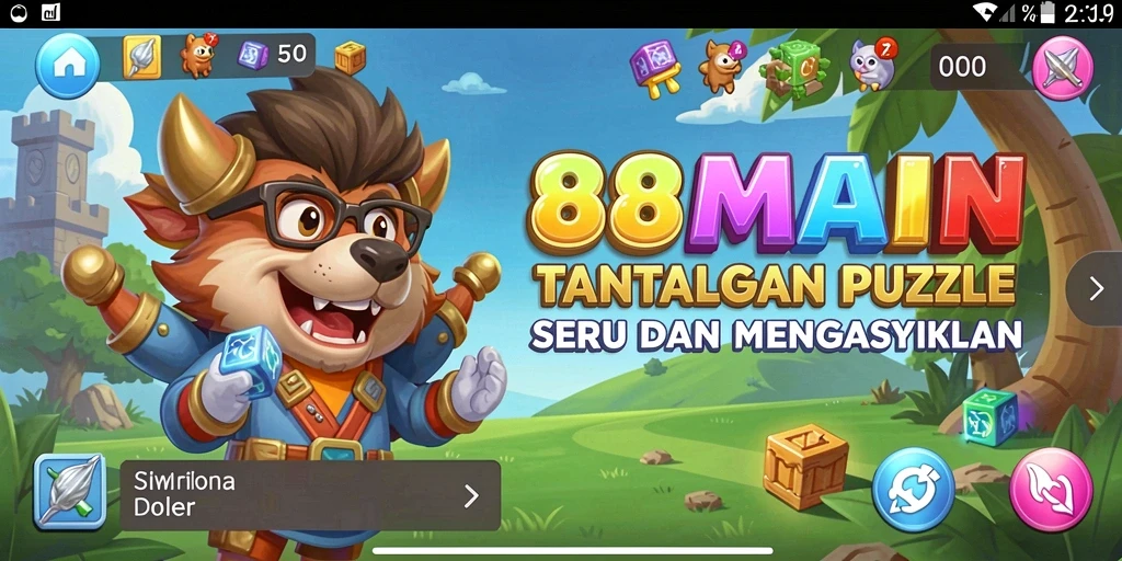 Tampilan gameplay <strong>88MAIN</strong> saat menyelesaikan teka-teki Puzzle yang menantang.