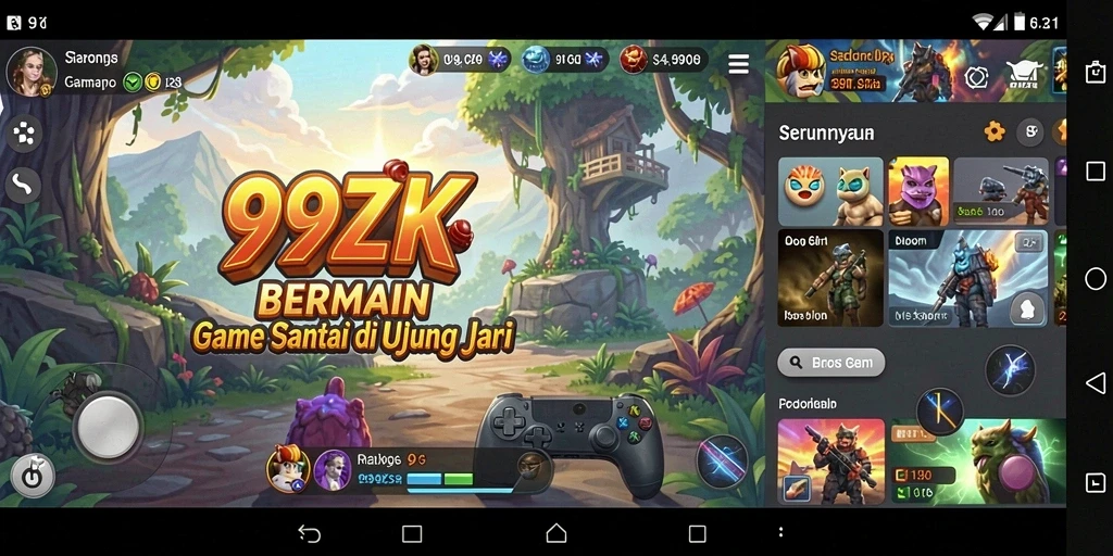 Screenshot gameplay 99ZK menampilkan keseruan bermain game Casual.