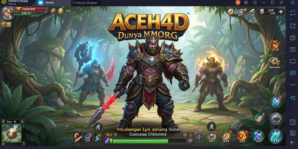 Tampilan gameplay <strong>ACEH4D</strong> menampilkan petualangan seru dalam dunia MMORPG.