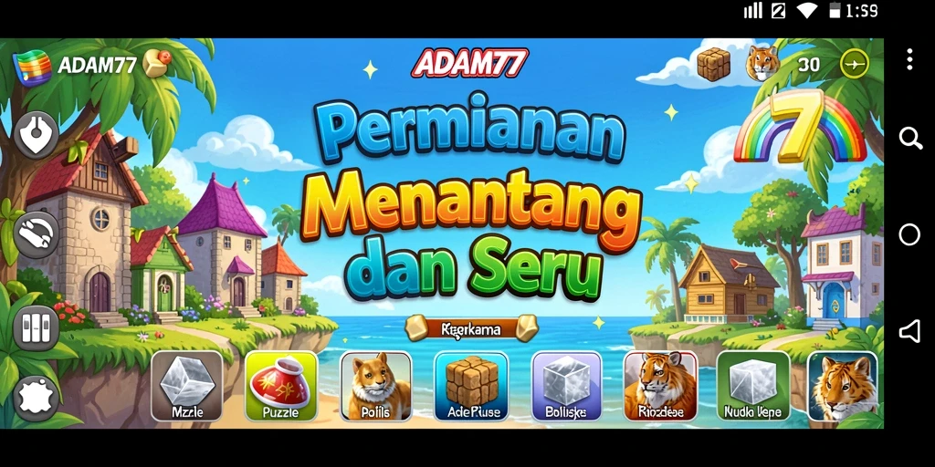 Screenshot utama ADAM77 menampilkan gameplay menyenangkan dan mendebarkan.