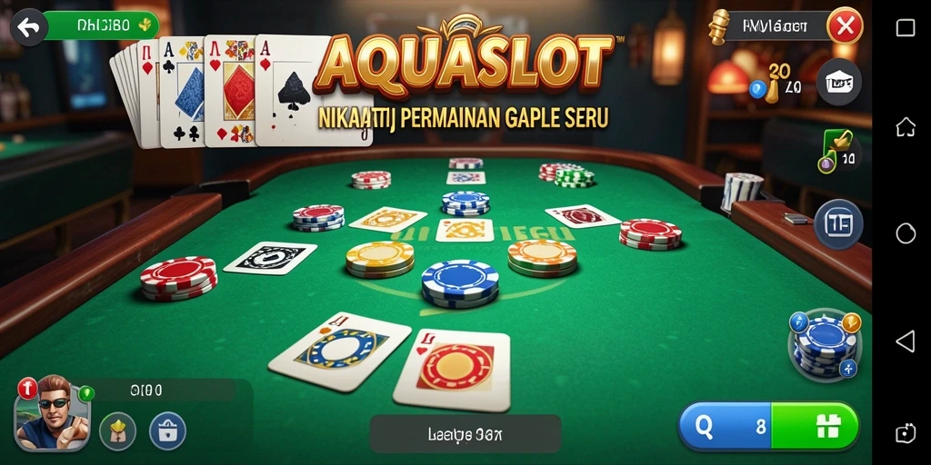 Tampilan gameplay AQUASLOT yang menarik dan intuitif.
