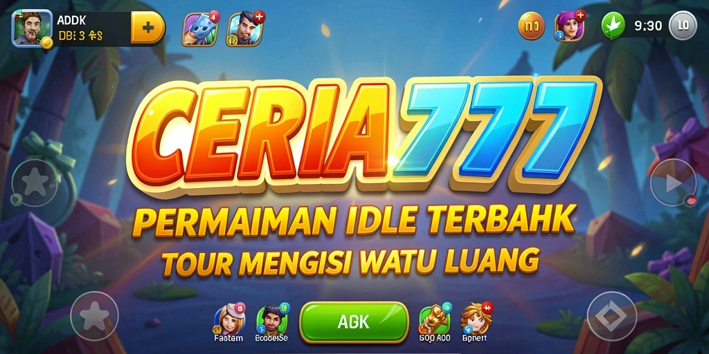 Screenshot CERIA777 menampilkan gameplay Idle yang seru dan interaktif.