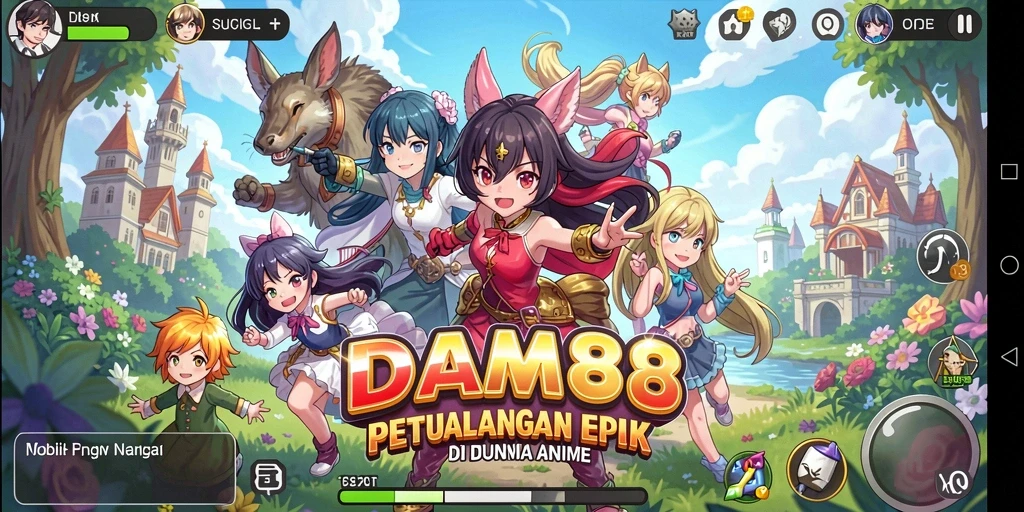 Tampilan seru gameplay DAM88 dengan karakter anime favorit.
