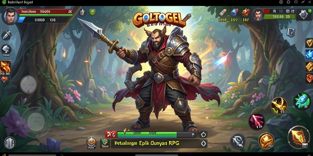 Screenshot gameplay RPG GOLTOGEL yang menarik dan penuh aksi.