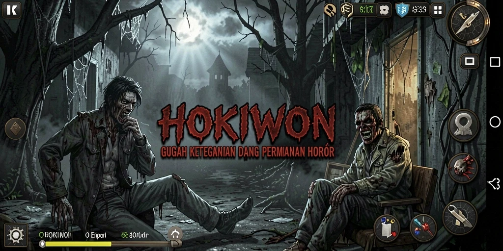 Screenshot HOKIWON menampilkan suasana menakutkan dari gameplay yang menegangkan.