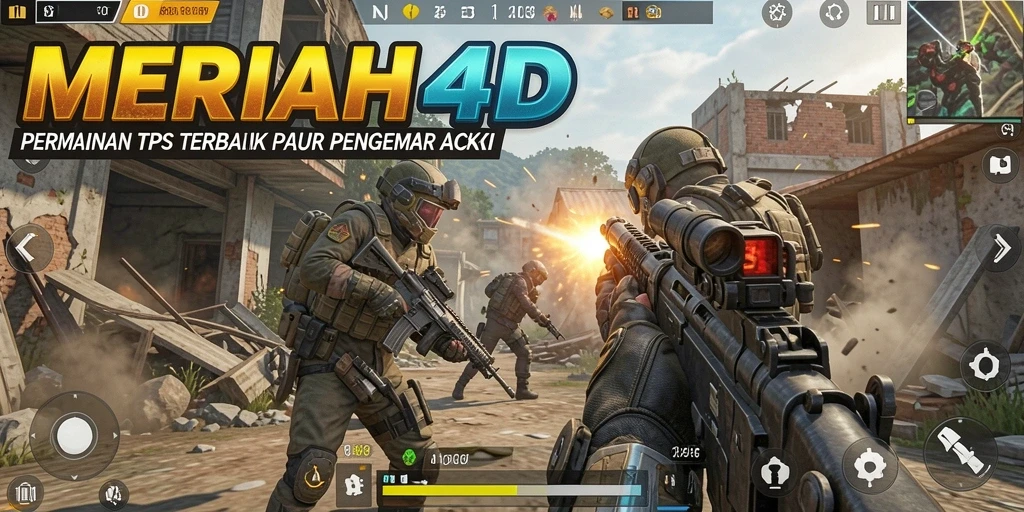 Tampilan gameplay MERIAH4D yang seru dan menegangkan dalam aksi TPS.