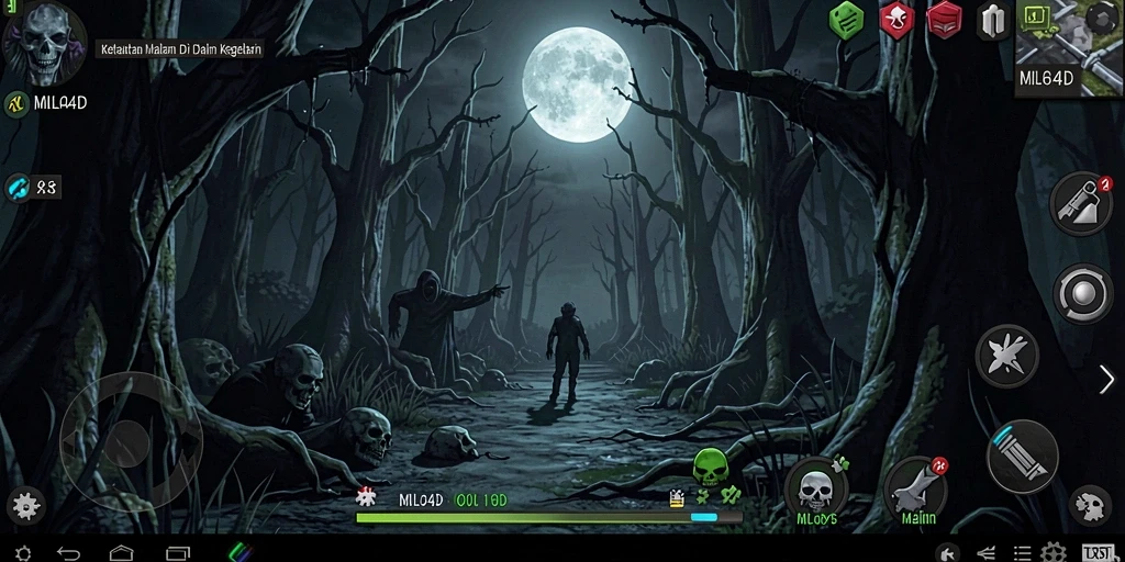 Tampilan gameplay mendebarkan di MILO4D dengan elemen horor yang menakutkan.