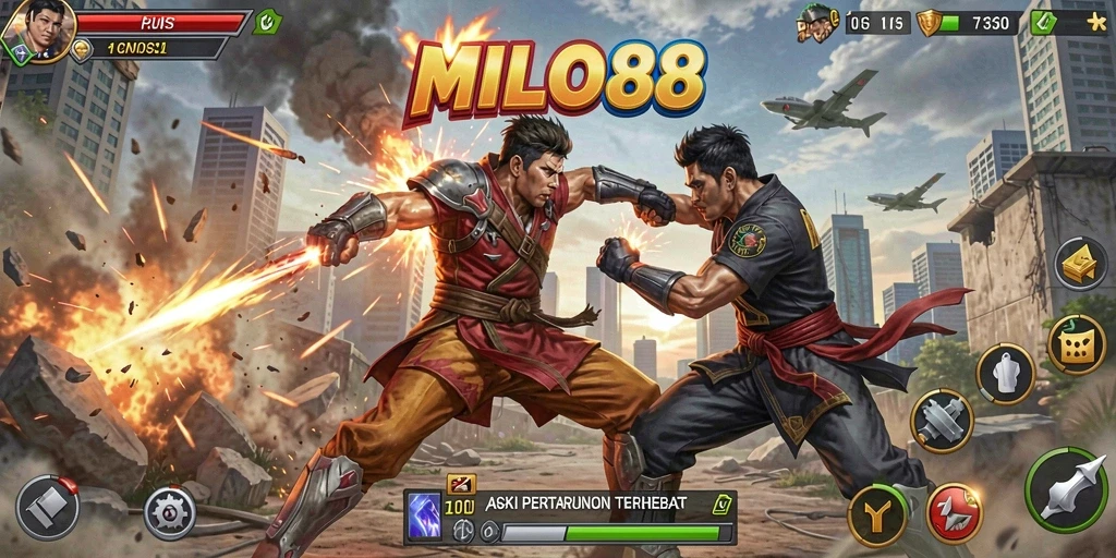 Screenshot gameplay menarik dari MILO88 dengan pertarungan seru.