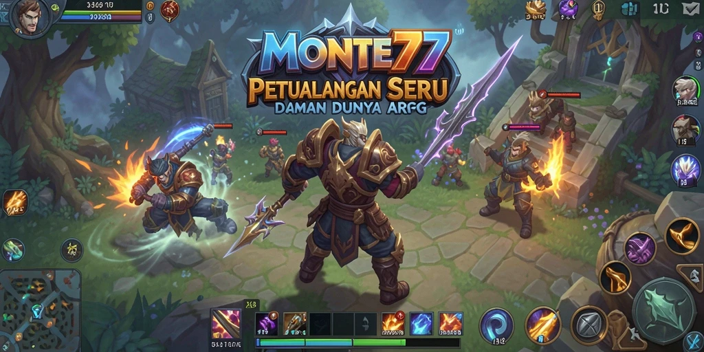Tampilan gameplay seru di dunia fantasi MONTE77.