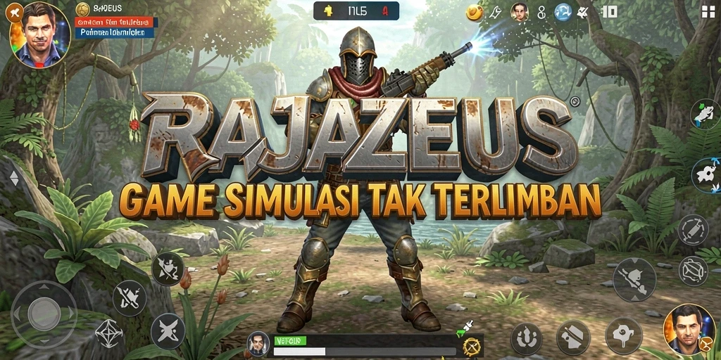 Tangkapan layar RAJAZEUS menunjukkan dunia simulasi yang mendetail dan menarik.