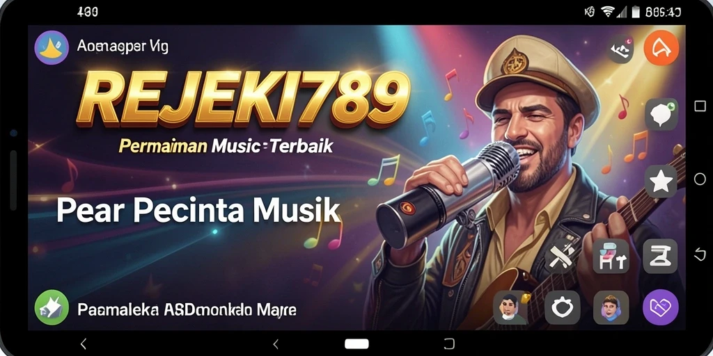 Tampilan menarik dari gameplay REJEKI789 yang penuh musik.