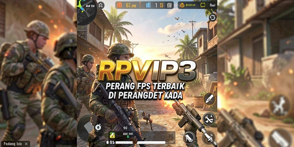 Tampilan gameplay menarik RPVIP3 dengan aksi FPS mendebarkan.