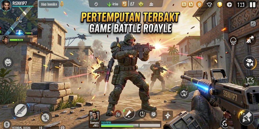 Screenshot gameplay RSNVIP7 menampilkan pertempuran seru dan grafis yang luar biasa.
