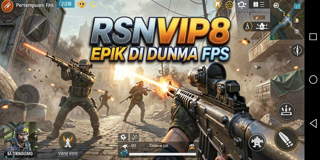 Screenshot gameplay RSNVIP8 yang menunjukkan pertempuran seru di medan tempur.