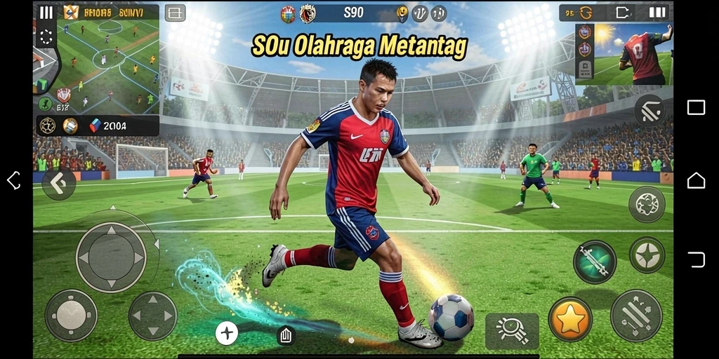 Screenshot gameplay S80 menampilkan aksi olahraga seru dan mendebarkan.
