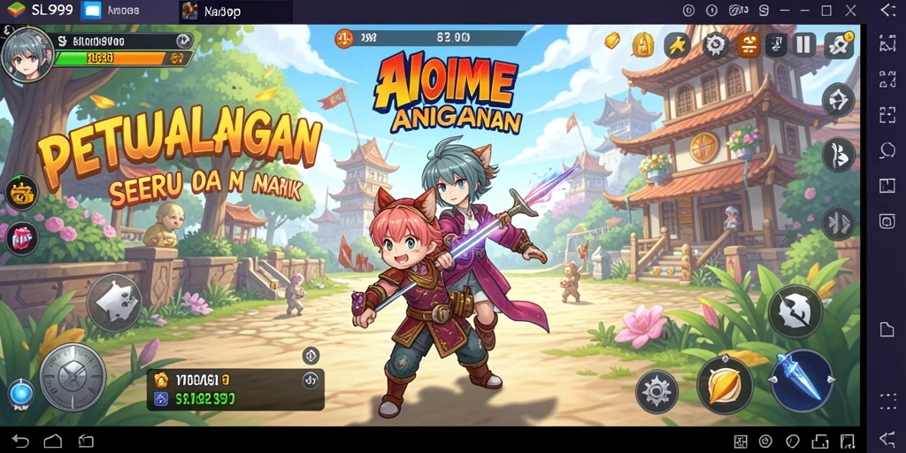 Screenshot gameplay SL999 menampilkan aksi seru dalam dunia anime.
