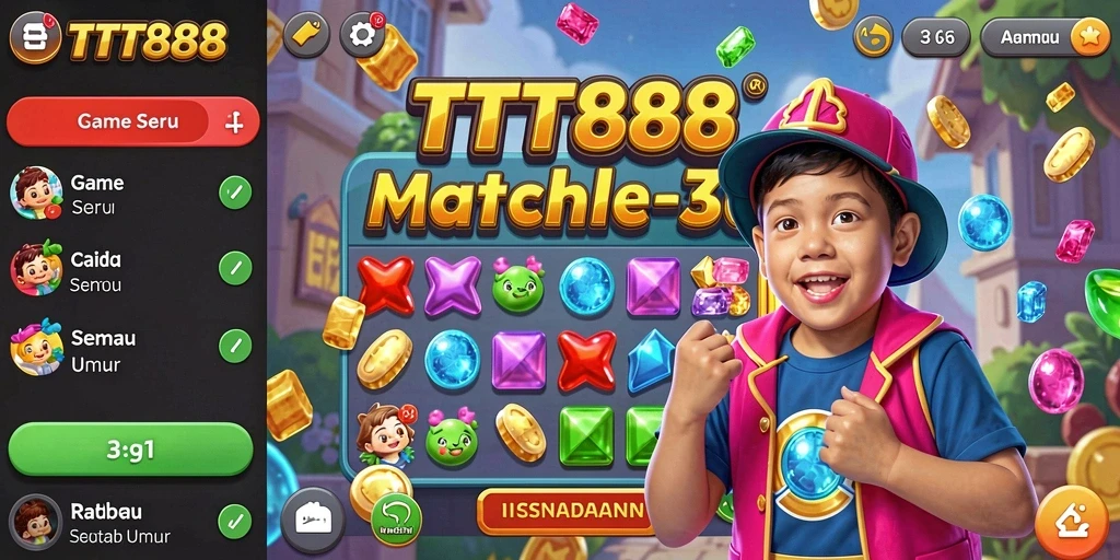 Screenshot gameplay TTT888 menampilkan aksi seru dari permainan Match-3.